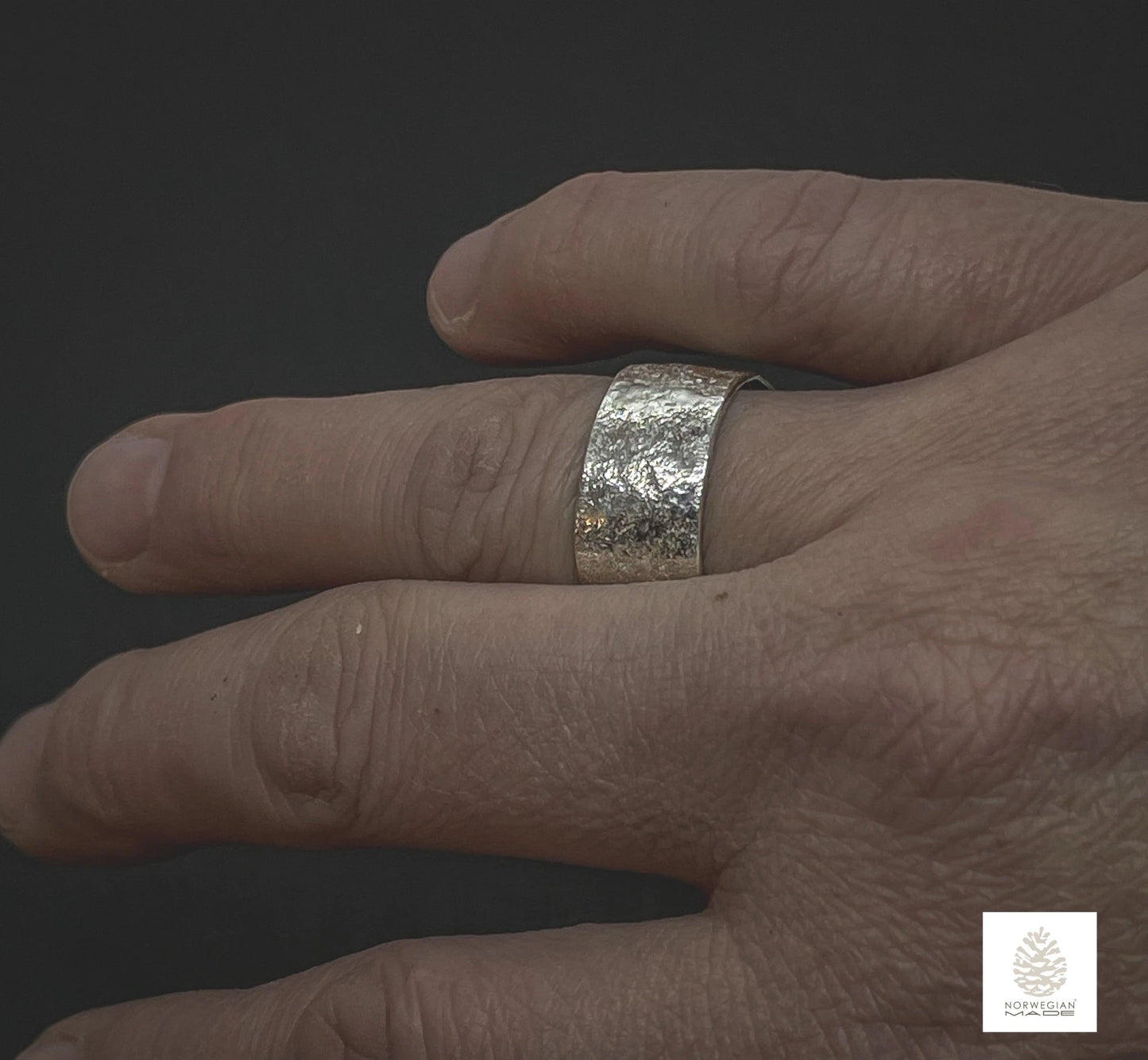 Lofoten Schmuck Silber Verstellbarer Ring "SteinPreg"