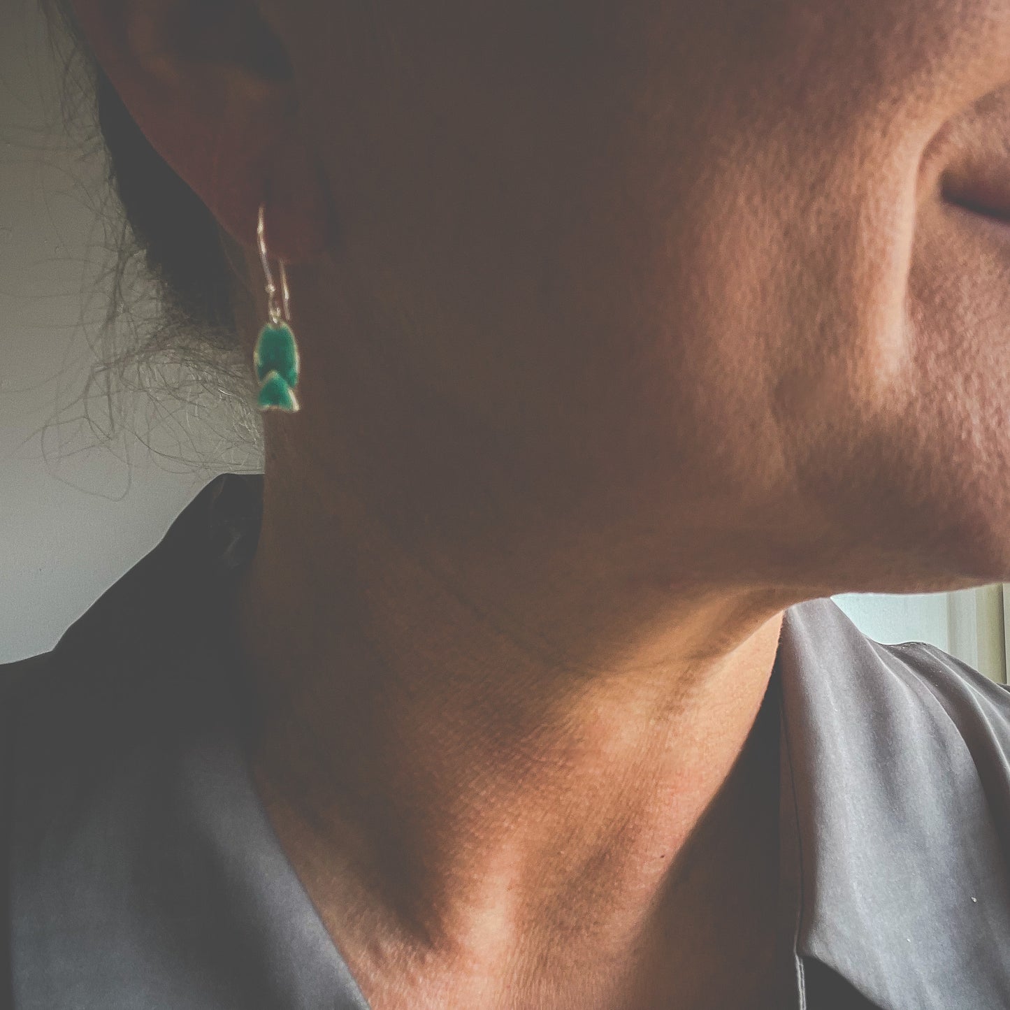 Lofoten Jewelry Farbkleckse Ohrringe – Liebesfisch Seegrün