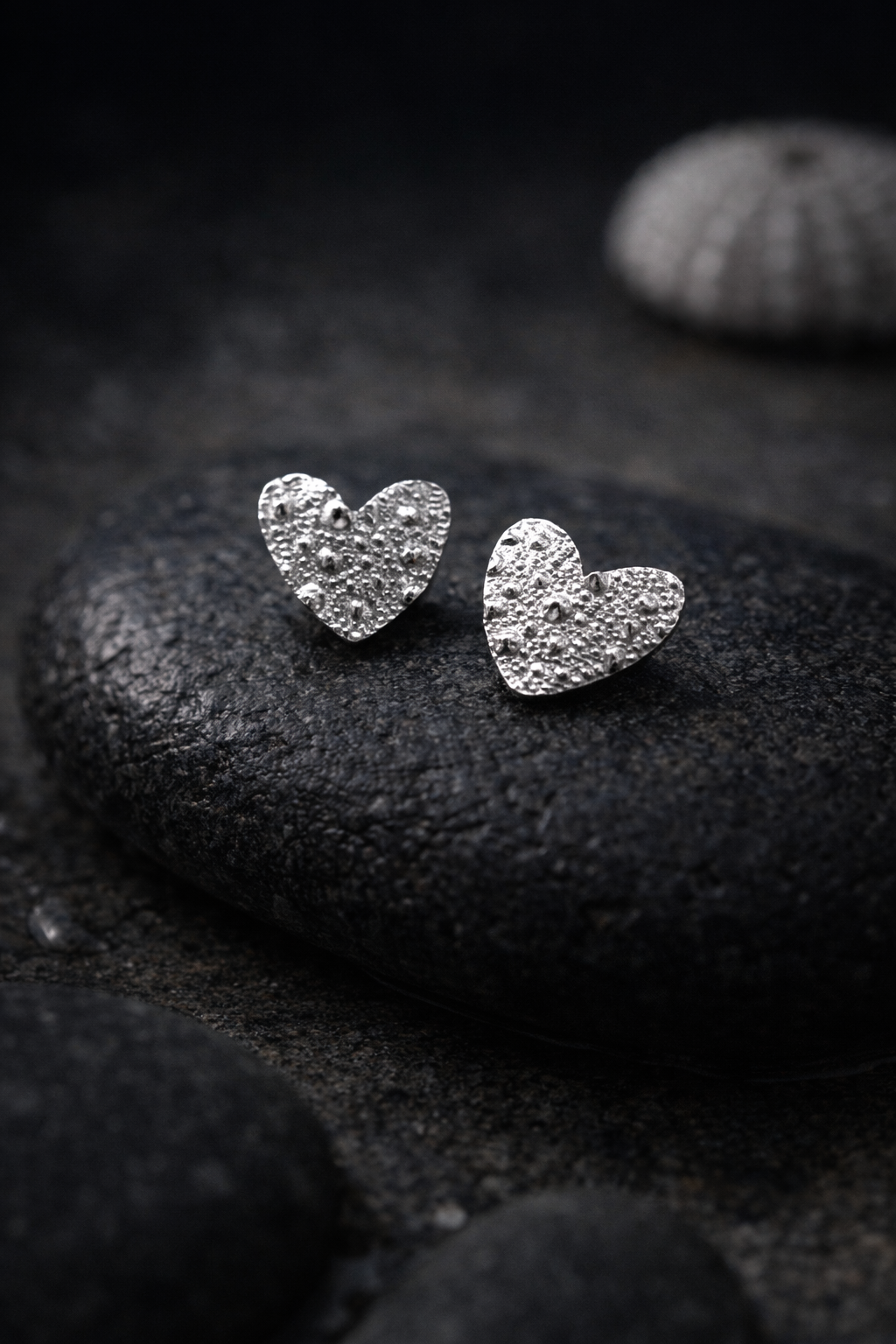 Lofoten Schmuck Silberohrringe "Seeigelherz"